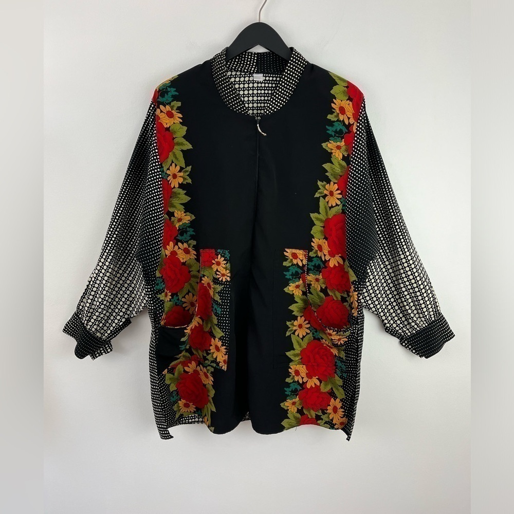 Handmade floral pullover tunic jacket